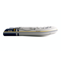 Yellow V inflatable boat without air-/alu deck 2,3m., grey and blue