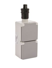 Quick Connect - Schuko-Wandsteckdose 16A, grau IP55, Wandmontage