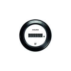 Hour counter White 12/24 V, 52mm