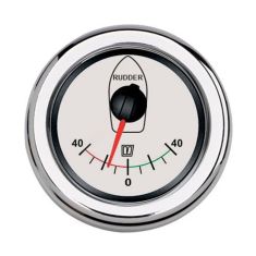 Ruderlagenanzeige weiß 52 mm sichtbares Zifferblatt / 52 mm Ausschnitt 12/24 V