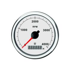 Vetus Drehzahlmesser 0 - 5000 U / min mit Weiß Zifferblatt