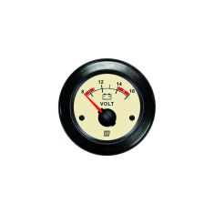 Volt meter 52 mm cream 12 V