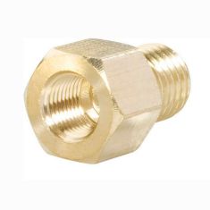 Adaptor M10x1k internal thread -> 1/4"-18 nptf external thread