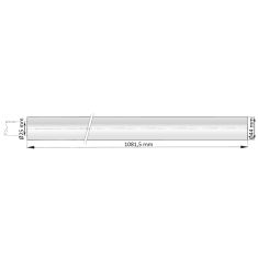 Vetus GFK Stevenrohr L: 1000mm mit Gummilager fûr Ø25mm wellen