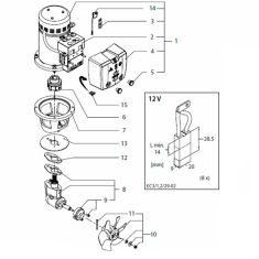 Vetus BOW5512D (12 volt) spareparts - motor identification EC3/1.2/29 - manufactured 2014 -