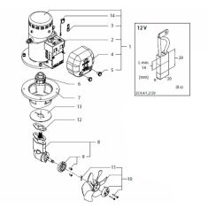 Vetus BOW7512 (B)(C) (12 volt) Spare Parts - motor identification EC4.4/1.2/29 - manufactured 2007 -2014