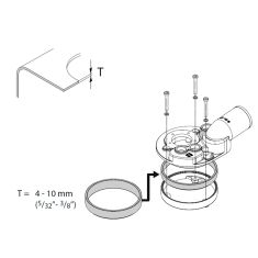 Rubber seal, for wall thickness 4 up to 10 mm (used for FTL38..B &  FTL51..B) (hight of gasket 15mm)