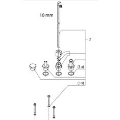 Set connection parts FTL, 10mm