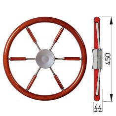 Steuerrad mit Mahagoni-Ring, Typ KWL - Ø45 cm