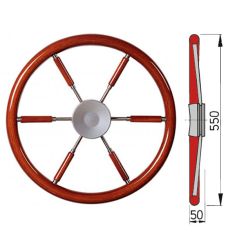 Steuerrad mit Mahagoni-Ring, Typ KWL - Ø55 cm