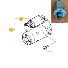 Vetus Starter motor for engine M2.02, M2.04, M2.06, M2.C5, M2.D5, M2.13, M2.18