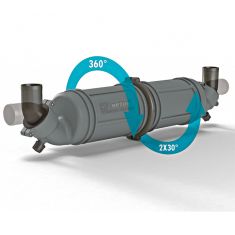 Ø45 mm - 3 Liter Wassersammler / Schalldämpfer, Typ NLPH, horizontal