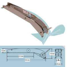 MAXSET Ankerrolle für Maxset Anker 4 - 6 kg, poliert