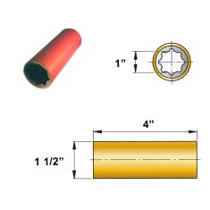 ØA 1" x ØB 11/2" x C 4" fenol resin