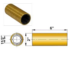 ØA 1 1/2" x ØB 2" x C 6" - brass