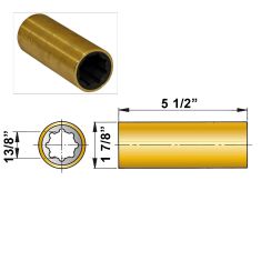 ØA 13/8" x ØB 17/8" x C 51/2" -brass