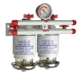 Wasserabscheider/Grobfilter CE/ABYC, doppelt, 10 micron, max. 42 gph (190 l/h),