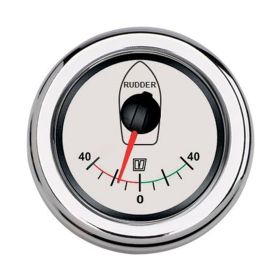 Ruderlagenanzeige weiß 52 mm sichtbares Zifferblatt / 52 mm Ausschnitt 12/24 V