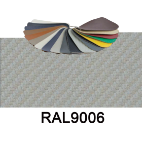 Marine Kunstleder Skai - Aluminium white, RAL 9006 - zum Polstern von Bootssitzen und Wandverkleidung - 5 x 1,37 mtr. 