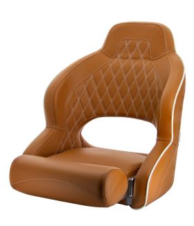 Pilot - Sporty Flip-Up seat with good lateral support, Orange Brown (Cognac)