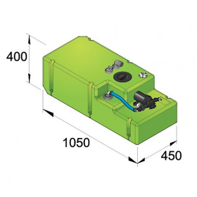 Trinkwassersystem 120 Liter, 12 Volt, incl. Druckwasserpumpe u. Anschlussfittinge