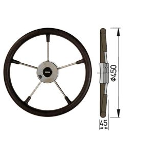 Steuerrad Type KS mit Polyuhrethanbeschichtung - Ø45 cm - Schwarz