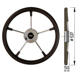 Steuerrad Type KS mit Polyuhrethanbeschichtung - Ø55 cm - Schwarz