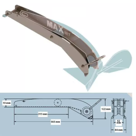 MAXSET Ankerrolle für Maxset Anker 4 - 6 kg, satin finish